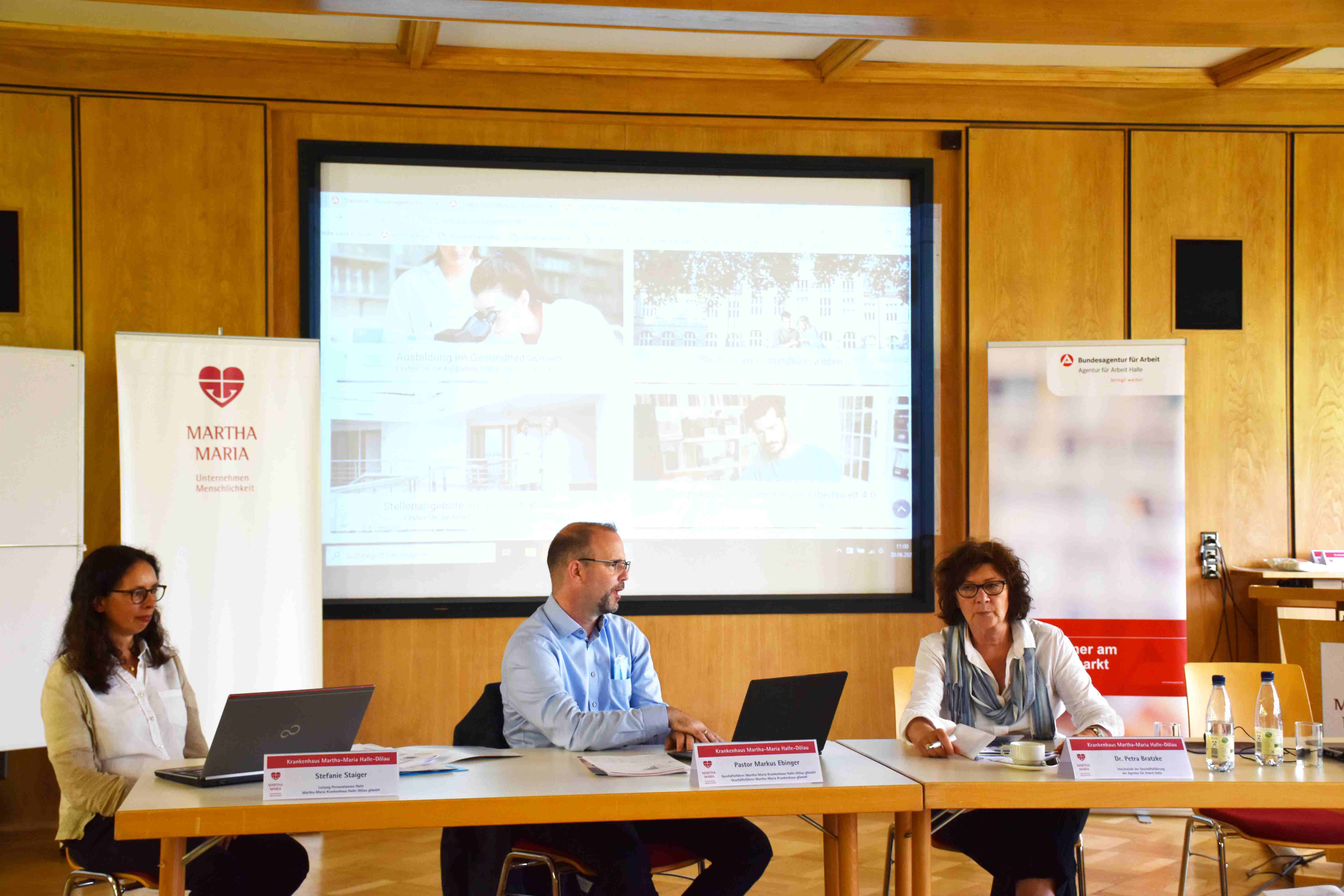 Pressekonferenz der Arbeitsagentur in Martha-Maria